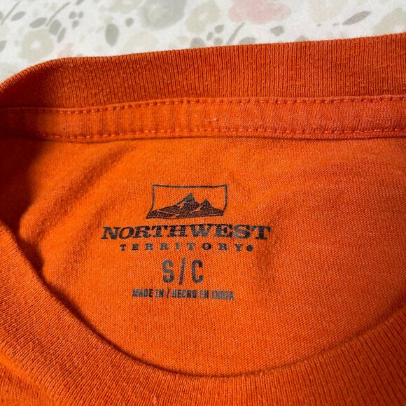 Northwest Territory Men's Small T-Shirt Orange - Picture 3 of 13